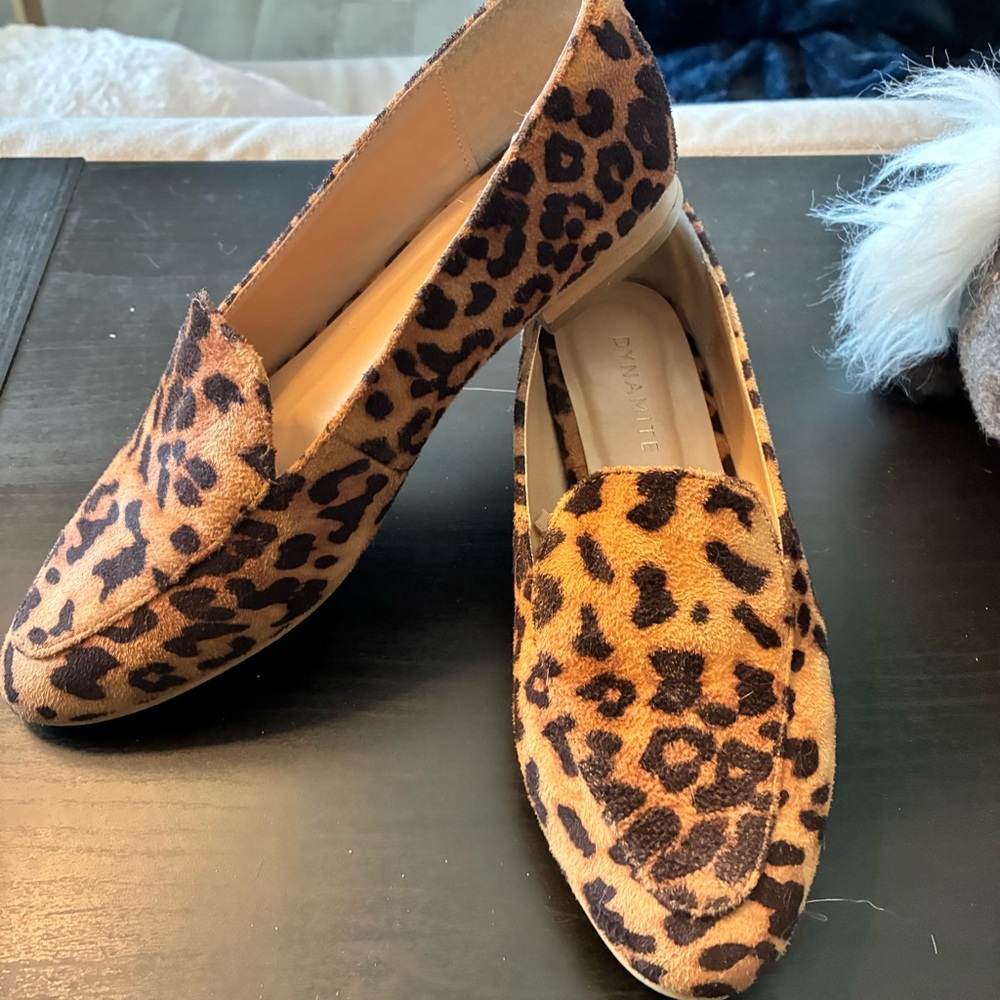 Dynamite Leopard Print Loafers